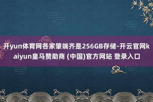 开yun体育网各家肇端齐是256GB存储-开云官网kaiyun皇马赞助商 (中国)官方网站 登录入口