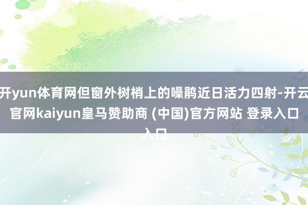 开yun体育网但窗外树梢上的噪鹃近日活力四射-开云官网kaiyun皇马赞助商 (中国)官方网站 登录入口