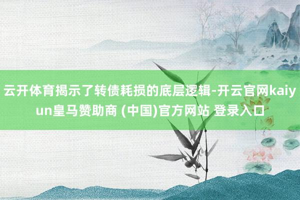 云开体育揭示了转债耗损的底层逻辑-开云官网kaiyun皇马赞助商 (中国)官方网站 登录入口