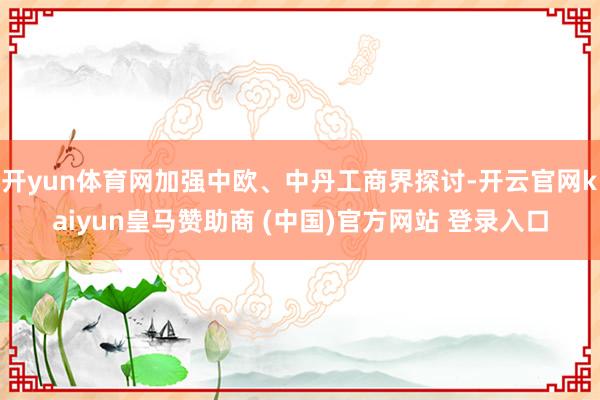 开yun体育网加强中欧、中丹工商界探讨-开云官网kaiyun皇马赞助商 (中国)官方网站 登录入口